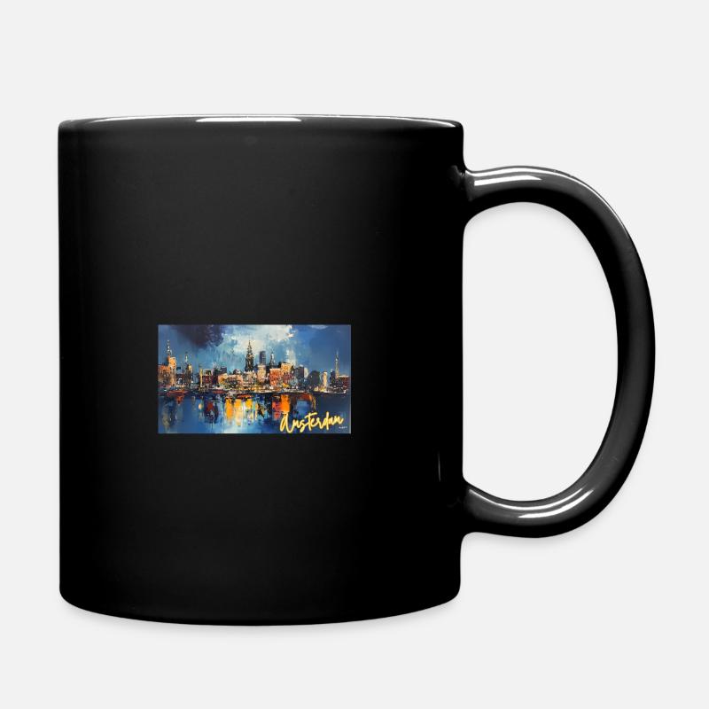Amsterdam City Trends - Tasse einfarbig - Schwarz