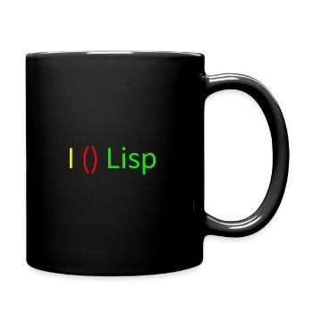 I Love Lisp - Tasse einfarbig - Schwarz - Rechts