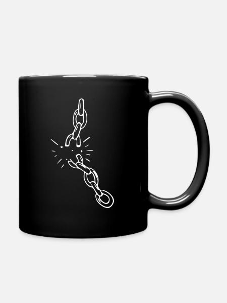Briser la chaîne De La liberté Vie - Mug uni - noir