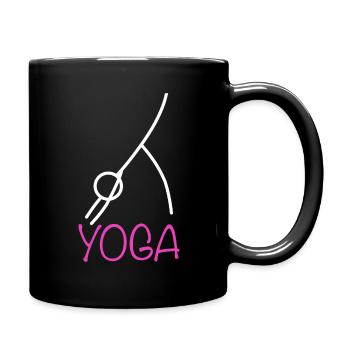 Yoga Figure - Full Colour Mug - black - Right
