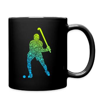 Joueurs de hockey Symboles Hockey Hockey sur gazon masculin - Mug uni - noir - Droite