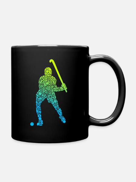 Hockeyspieler Symbole Hockey Jungen Feldhockey - Tasse einfarbig - Schwarz