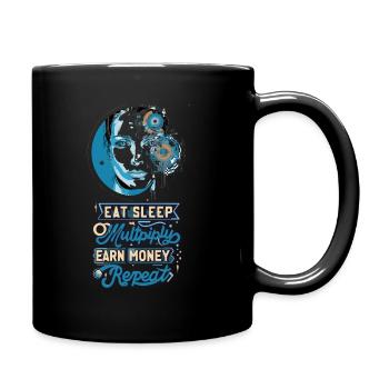 Cyberpunk Fans aufgepasst! Der Kreislauf der Dinge - Tasse einfarbig - Schwarz - Rechts