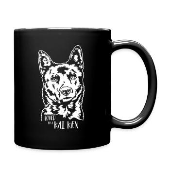 Aimé par un chien Kai Ken disant chien Wilsigns - Mug uni - noir - Droite