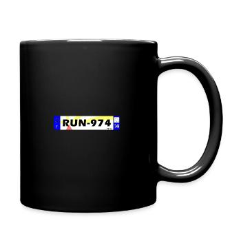 Plaque réunion par Fab-Run - Mug uni - noir - Droite