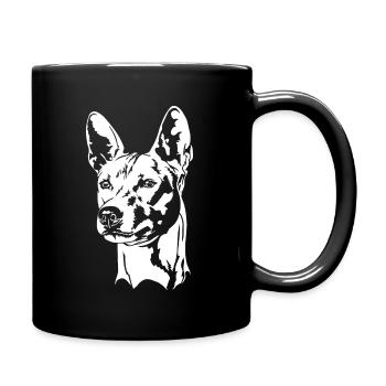 BASENJI Dog Portrait Dog Portrait Wilsigns - Full Colour Mug - black - Right