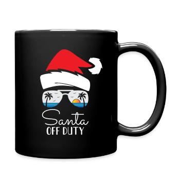 Drôle Père Noël en congé Joyeux Noël - Mug uni - noir - Droite