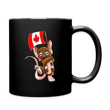 Kanada Fan Maus - Tasse einfarbig - Schwarz - Rechts