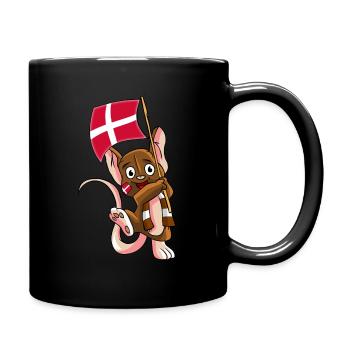 Dänemark Fan Maus - Tasse einfarbig - Schwarz - Rechts