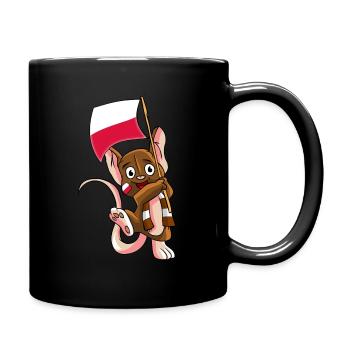 Polen Fan Maus - Tasse einfarbig - Schwarz - Rechts