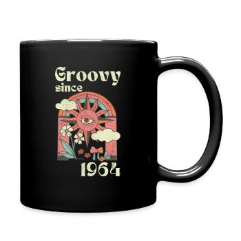 Groovy since 1966 with retro graphics - Full Colour Mug - black - Right