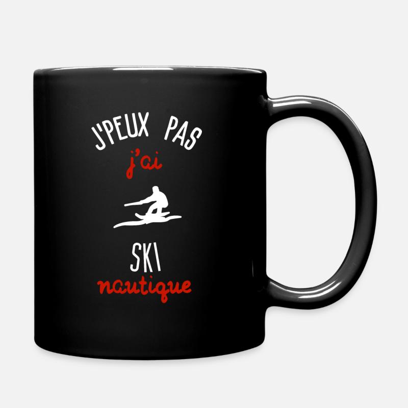 J peux pas j ai ski nautique - Mug uni - noir