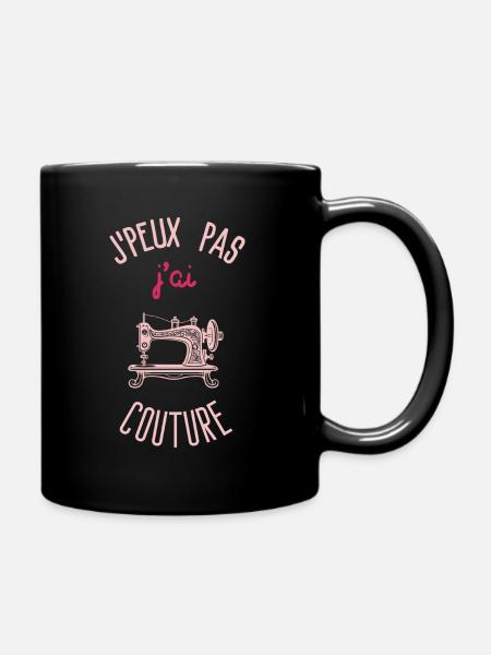 I can't I have sewing - Full Colour Mug - black
