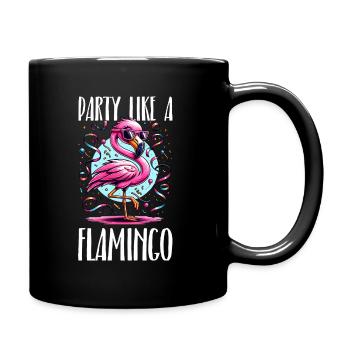 Kölle Alaaf Faire la fête comme un flamant rose - Mug uni - noir - Droite