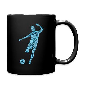 Foot Word Art Joueur De Football - Mug uni - noir - Droite