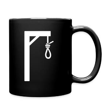Galgen - Tasse einfarbig - Schwarz - Rechts