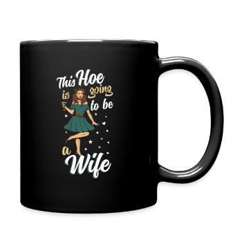 Hochzeit Braut - Tasse einfarbig - Schwarz - Rechts