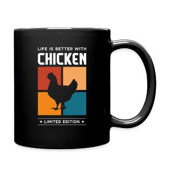 Chicken - Tasse einfarbig - Schwarz - Rechts