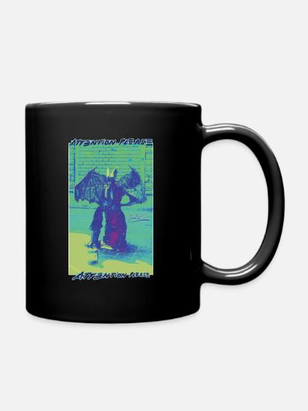 ATTENTION PLEASE - Tasse einfarbig - Schwarz