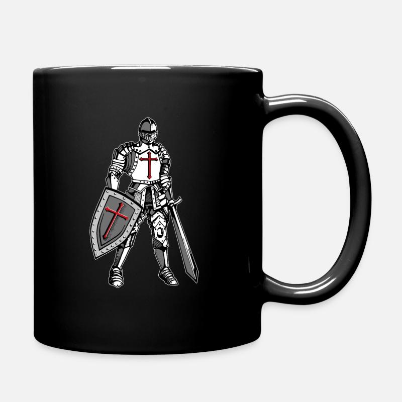 Knights Templar Knight Medieval Templar - Full Colour Mug - black