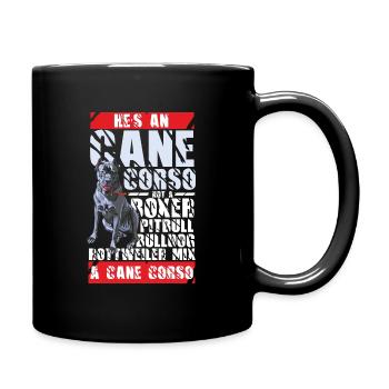 Cane Corso Confondant race de chien - Mug uni - noir - Droite