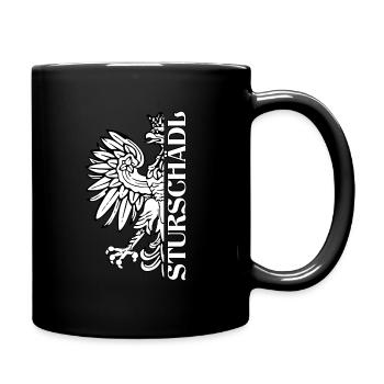 Lustiger Tiroler Sturschädl Österreich Spruch - Tasse einfarbig - Schwarz - Rechts