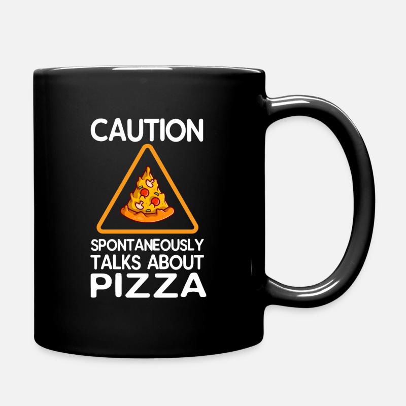 Pizza - Tasse einfarbig - Schwarz
