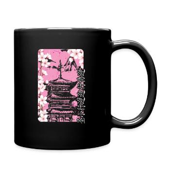 Japon Printemps Sakura - Mug uni - noir - Droite