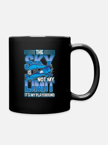 The sky is not my limit it's my playground - Tasse einfarbig - Schwarz