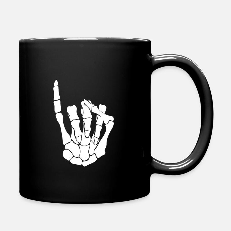 Klenkes Skelett weiß - Tasse einfarbig - Schwarz