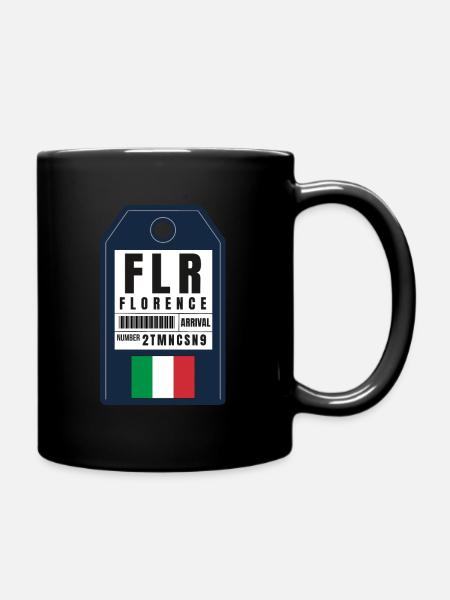 Carte d’embarquement Florence - Airport Ticket FLR - Mug uni - noir