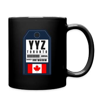 Carte d’embarquement Toronto - Billet d’aéroport YYZ - Mug uni - noir - Droite