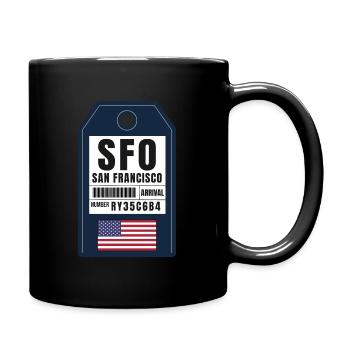 Carte d’embarquement san francisco - Airport Ticket SFO - Mug uni - noir - Droite