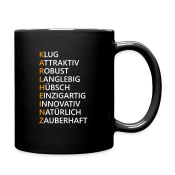 Karl-Heinz Name Geschenk - Tasse einfarbig - Schwarz - Rechts