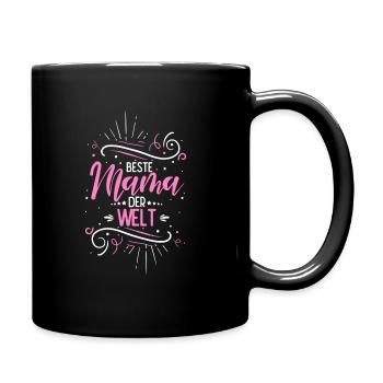 Mutter Muttertag Spruch Lieblingsmama Geschenk Mam - Tasse einfarbig - Schwarz - Rechts