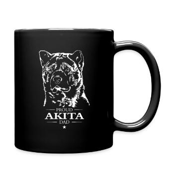 Fier Akita Papa Chien Chien Akita Inu Wilsigns - Mug uni - noir - Droite