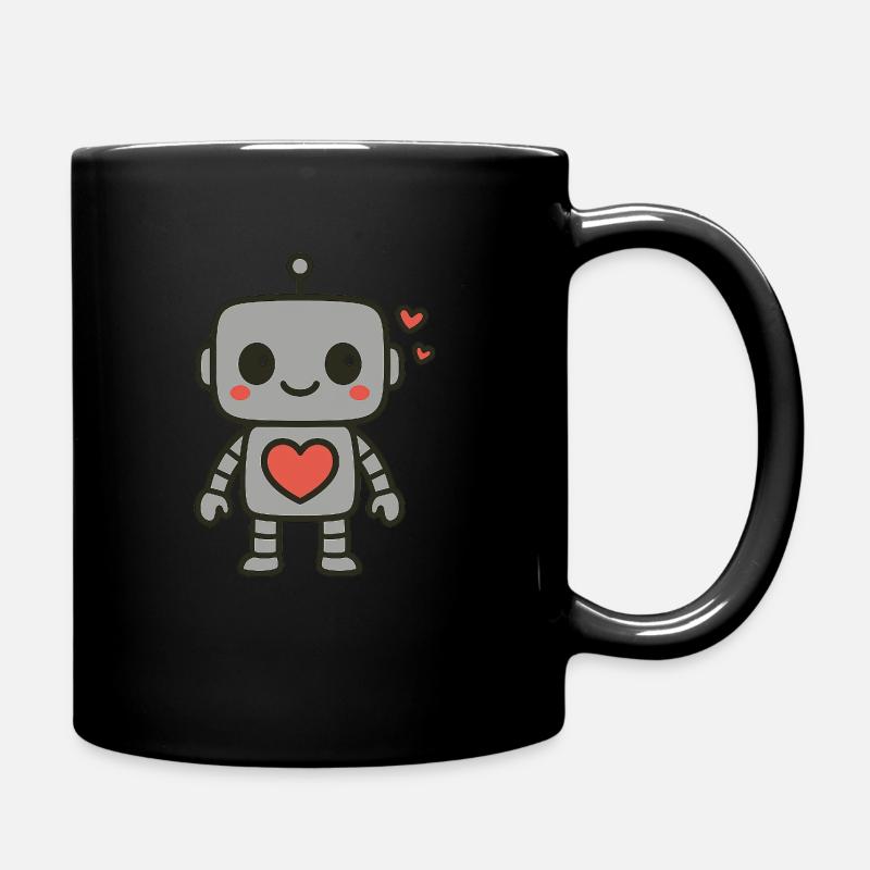 Robot Coeur Amour - Mug uni - noir