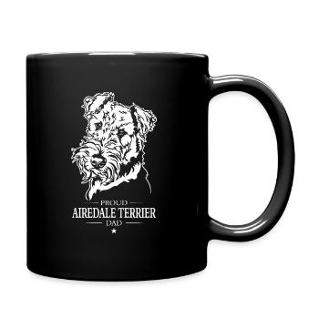 Airedale Terrier Dad Dog Dog Wilsigns - Full Colour Mug - black - Right