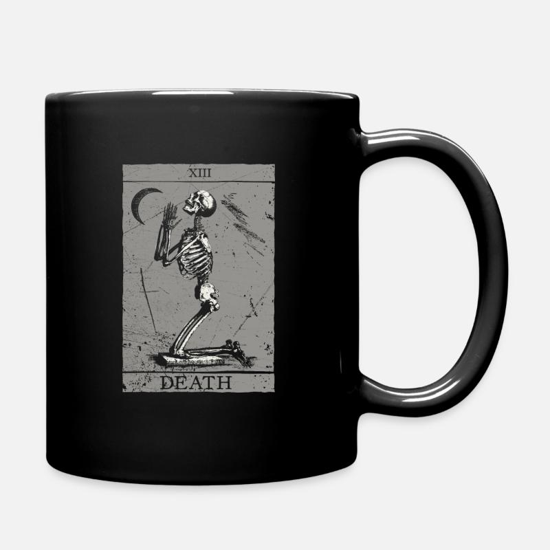 Death Tarot Card - Praying Skeleton Occult - Tasse einfarbig - Schwarz