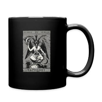 Sigil Of Baphomet - Tarot Card Devil Satanic 666 - Full Colour Mug - black - Right