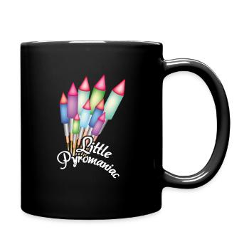 Petit Pyromane - petit feu d'artifice - Mug uni - noir - Droite