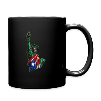 Proud To Be Puerto Rican American - Statue Of - Full Colour Mug - black - Right