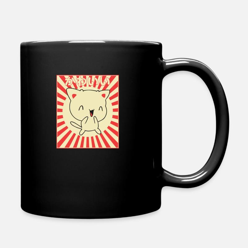 Japanese Kitty - Full Colour Mug - black
