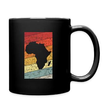 Afrique Safari Afrique cadeau Retro Afrique du Sud Afro - Mug uni - noir - Droite