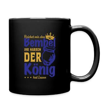 König Äppelwoi Apfelwein Hessen Hessisch Babbel - Tasse einfarbig - Schwarz - Rechts