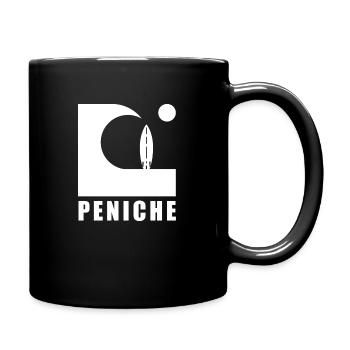 Peniche Vague Planche de surf Portugal - Mug uni - noir - Droite