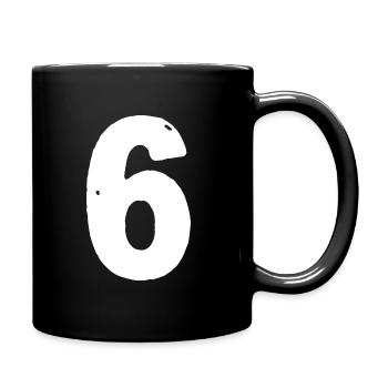 Maillot 6 numéros - Mug uni - noir - Droite