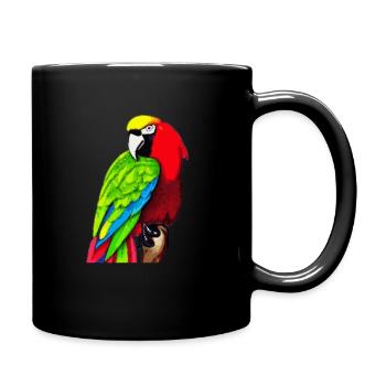 Joli oiseau perroquet - Mug uni - noir - Droite