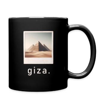 Pyramides de Gizeh Photo rétro - Mug uni - noir - Droite