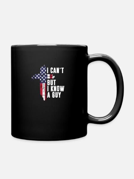 Je ne peux pas, mais je connais un gars Jésus-Christ États-Unis Chrétien - Mug uni - noir